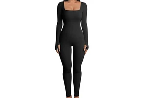 Women's New One Piece Activewear Long Sleeve Quick Dry Sports Bodysuits Jumpsuits for Fitness for Sports & Exercise