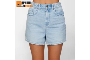 Women's Denim Shorts Waist Shorts Women Casual Loose Ladies Fashion Large Size Elastic Waist Wide-leg Short Jeans Denim Shorts
