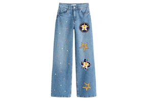 Women's Casual Denim Pants Fashionable New Arrival Latest Design with Embroidered Sequins Pearls Breathable for All Seasons