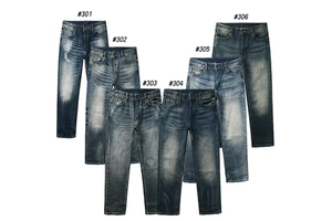 Men's Plus Size Micro-elastic Comfortable Mid-rise Thickened Straight-leg Denim Big Size Jeans Men Large Size Casual Moustache