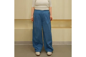 Winter Vitality Loose Straight Fit Elastic Waist Silk Warm Large Women's Casual Pants