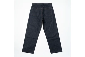 Blue Baggy Men's Jeans Customized Logo Heavyweight Denim High Quality Wide Leg Pants Plus Size Selvedge