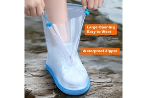 USA Direct HK PVC Safety Shoe Covers Waterproof Rain Boots Pull-On Abrasion & Puncture Resistant Plain Toe