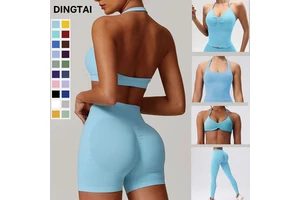 Hot New Arrival Women Seamless Rib Sportswear Active Gym Wear Set Fitness Clothing Gym Fitness Sets Women