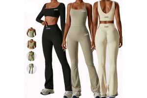 Autumn Winter Custom Women's Gym Clothing Solid Yoga Wear Fitness Sportswear Set Two-Piece Tracksuit For Plus Size Women