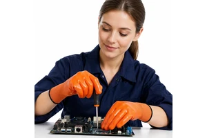 Fully Dipped PVC Safety Gloves Anti-slip Oil Proof Waterproof Protective Work Gloves for Construction Mechanics