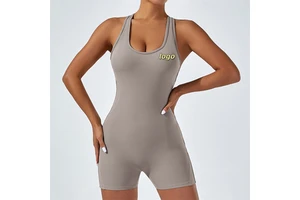 Dance Yoga Workout Sportwear Jumpsuit Hip Lifting Backless Quick Drying Women Gym Fitness Clothes One Pieces Jumpsuit