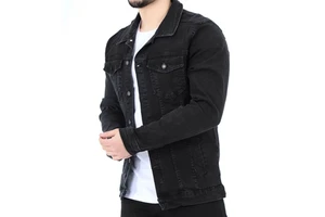 Men's Jeans Denim Jacket Autumn Winter High Quality Customizable Front Logo Windproof Breathable Cotton Casual Streetwear