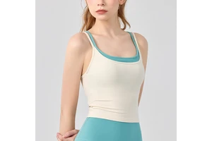 XW-MZ-350 High Quality Outdoor Wear Big U Shaped Sport Bra Halter Backless Comfortable Gym Design Yoga Top for Women