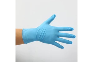 12 Inch Blue Nitrile Disposable Waterproof Latex-Free Extended Long Cuff Industrial Safety Work Gloves