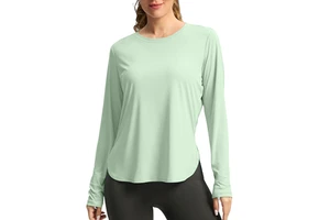 Hot Sell Women Comfortable Breathable Sportswear Yoga Gym Running Top Quick Dry Stretchy Long Sleeve Top