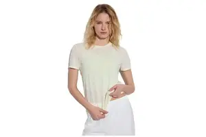 Breathable Lyocell Women's Yoga T-Shirt, Eco-Friendly Sustainable Short Sleeve Top Loose Fit 2026 Spring 4 Colors Activewear Tee