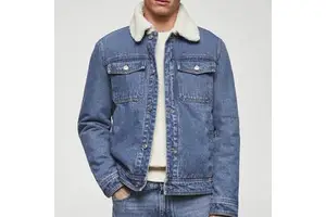Factory Outlet Handsome Look High Street Men Jeans Jacket OEMODM Service Vintage Terry Attractive Look Denim Jacket For Men