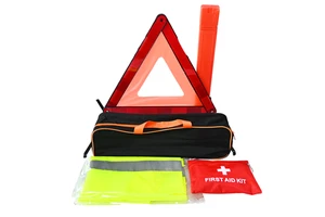 Wholesale Portable Auto Car Emergency Kit Outdoor Survival Safety Roadside Caution Tools Safety Vest and First Aid Kits