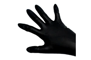 Nitrile Glovee Heavy Duty Industrial Grade Disposable Powder Free Glovee Black For Tattoo Beauty Care