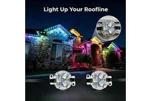 30mm RGBW Gemstone Lights Outdoor 24v Led Point Light With Aluminum Track For Holiday Christmas Decorations