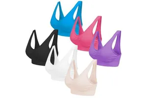 Quick-Dry High Support Racerback Fitness Bra Customizable Front Four-Way Stretch Yoga Running Sports Bra for Print
