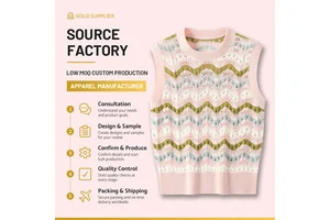 Spring Summer Ladies Hollow Wave Stripe Knit Sleeveless Top Crew Neck Lightweight Cropped Knit Vest 3 Colorways Custom Low MOQ