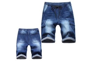 Distressed Denim Shorts Men Ripped Slim Fit Summer Streetwear Stretch Jean Shorts Casual Fashion Shorts