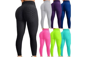 High Waist Colorful Ruched Scrunch Butt Lifting Fitness Tight Booty Workout Yoga Pants Stretch Big Ass Sports Leggings