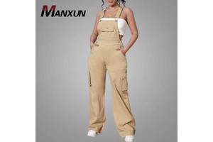 Wholesale Denim Women's Fashion Overalls Sexy Flap Pocket Women's Overalls Plus Size Jeans Tracksuits for Women