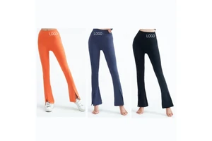 Yoga Pants Ribbed Seamless Workout High Waist Athletic Straight Leg Leggings