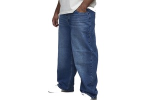Custom Plus Size Men's Baggy Jeans Pants High Street Wash Y2K Oversized Loose Casual Wide Leg Denim Trouser Jeans Manufacturer