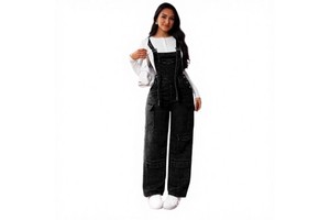 Women's Denim Jeans Vintage European & American Fashion Cross Strap Loose Multi-Pocket Spandex/Cotton Overalls Summer
