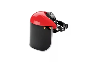 GuardRite Brand Industrial PC Face Shield Safety Mask with Black Visor