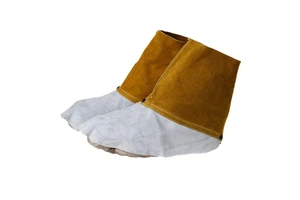 Genuine Split Leather Lace-Up Closure Welding Shoe Covers Metatarsal Guard Heat Spark Resistant Abrasion-Resistant Safety
