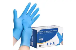Hand Protection Safety Biodegradable Blue Nitrile Powder Free Gloves Waterproof Industrial Disposable Hand Nitrile Gloves