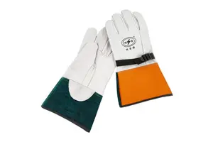 Goat & Sheep Skin Leather Safety Gloves Anti-Cut & Anti-Slip Insulating Thin Light Anti-Static Durable for Electrical Protection