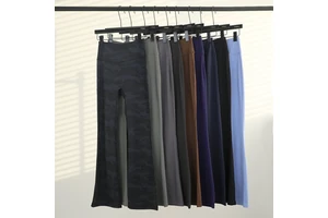 Summer High-Waisted Butt-Lifting Flared Full-Length Nylon Spandex Yoga Pants for Women-in Stock