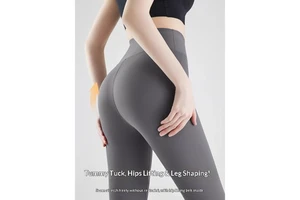 Peach Butt Fitness Yoga Pants Solid Nude Feeling High Waist Tight Women's Quick-Drying No Embarrassment Outdoor Running