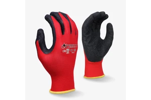 XINGYU Polyester Safety Latex Coated Garden Gloves Crinkle Latex Coated Safety Work Gloves Black Safety Mechanic Work Gloves