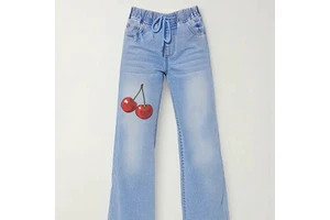 High Waist Wide-Leg Retro Light Blue Denim Jeans for Women New Style Casual Design