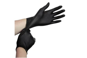 Hot Selling Disposable Nitrile Gloves in Black Color Packing 100pcs Box for Examination Work Safety Gloves Powder Free