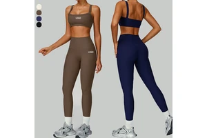 New Pilates Yoga Set Custom Gym Clothes Woman High Quality Gym Fitness Sets Sportswear Running Yoga Leggings and Sports Bra Set