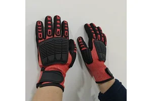 Best Armor HPPE Anti-Impact Nitrile Safety Gloves with Dotted Palm TPR Coating ANSI/ISEA Cut Level 5 EN388 Tear Rating 1