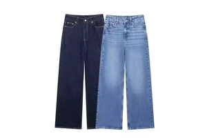 New Autumn Style Versatile High-waist Casual Wide-leg Denim Trousers