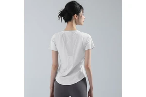 Summer New Yoga Tops for Women, Slim Fit Thin Fitness Wear, Breathable Quick Dry Short Sleeve Sports Blouse