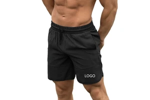 Wholesales 7'' Inch Nylon Spandex Workout Shorts Fitness Mens Gym Shorts With Zipper Pocket Running Shorts