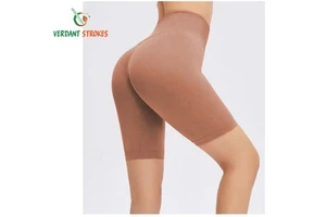 Verdant Strokes Lightweight High Waist Breathable Eco-Friendly Gym Workout Shorts Yoga Wear for Women Custom Logo Wholesale