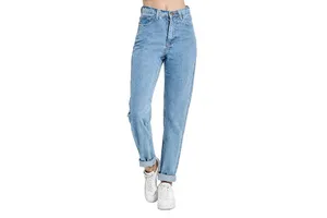 Women's Casual Breathable Stretch Straight Fit Denim Jeans Pants