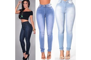 Ins Style Hip Lifting Slimming Jeans for Women With Peach Hips European and American Style High Waist Jeans for Women