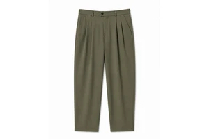 Women Pleated Casual Trousers Mid Waist Straight Fit Full Length Office Pants Zipper Fly Anti-Wrinkle OEM ODM