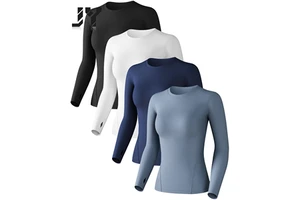 JY New Autumn and Winter Tight Fitting Women's Yoga Top High Elasticity Nude Feeling Quick Drying Round Neck Top