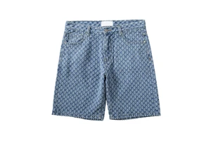 RTS Summer Hot Trend Jacquard Design in Stock Loose Men's Denim Shorts
