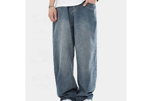 Wholesale Plus Size Men's Jeans Pants Custom Classic Slim Straight Business Jeans Fashion Casual Denim Trousers