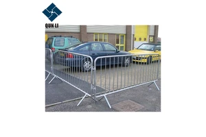 New Galvanized Portable Crowd Control Fence Barrier Removable Easily Assembled Temporary Fence For Traffic & Factory Usage